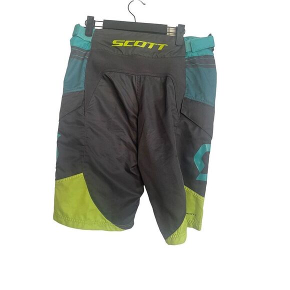 Scott Mens Multicolor Zippered Adjustable Waist Sports Cycling Shorts Medium - Picture 2 of 16
